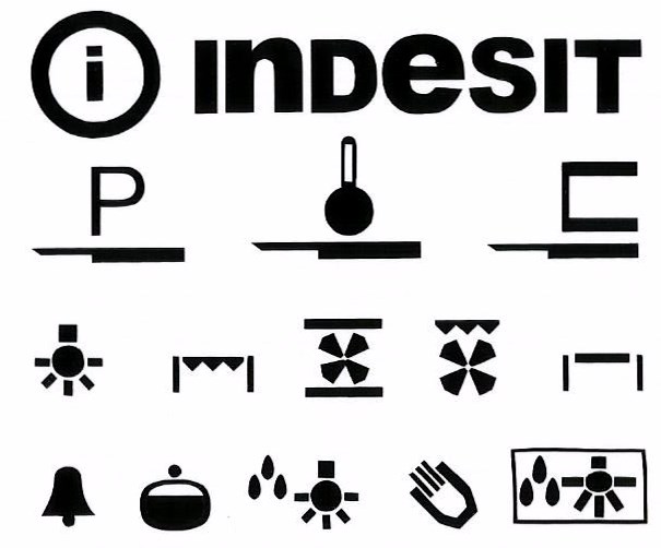 indesit oven lettering and decals